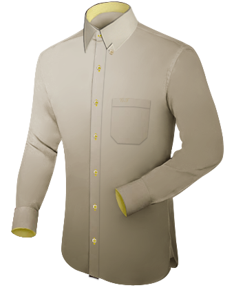 Pinstrip Dress Shirts with Hidden Button