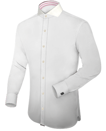 Mandarin Collar Dress Shirt For Men with Cut Away 1 Button