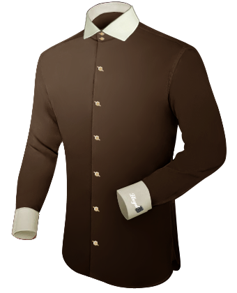 Mandarin Dress Shirts with Italian Collar 2 Button