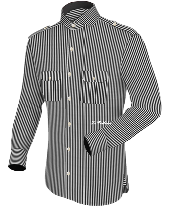 Men Dress Shirts French Cuff with Cut Away 1 Button