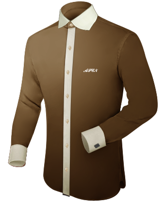 Men Ruffle Shirt with English Collar