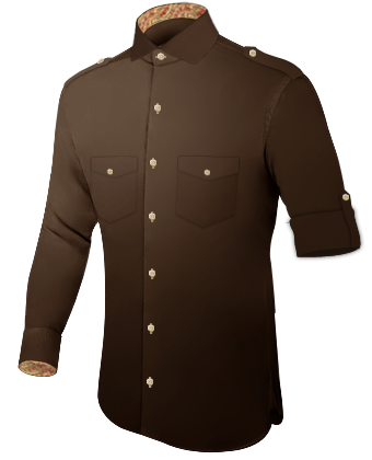 Mens Dress Shirts 19 Hong Kong with Italian Collar 1 Button