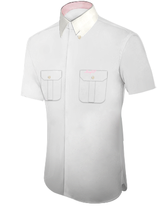 Mens Dress Shirts Gingham with Hidden Button