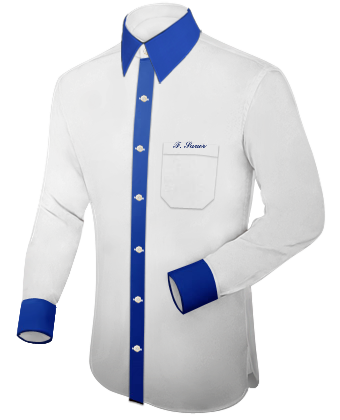 Mens Dress White Shirts with French Collar 1 Button