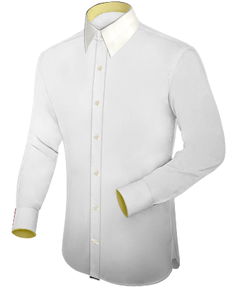 Mens Evening Fitted Shirt with French Collar 1 Button