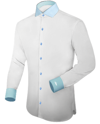 Mens Evening Shirt Concealed with Italian Collar 1 Button