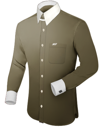 Mens Formal Black Grey Shirts For Less with Tab