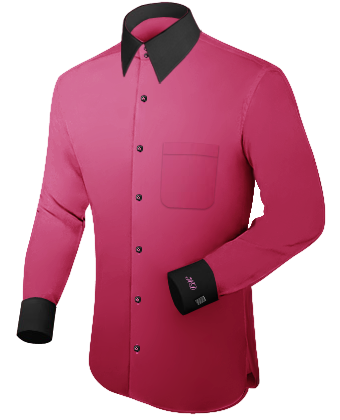 Mens Formal Slim Fit Shirts with French Collar 2 Button