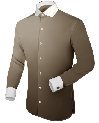 Mens High Back Collar Shirts with Italian Collar 1 Button