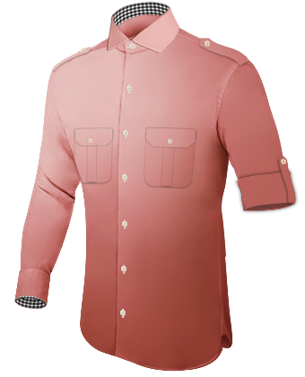 Mens High Collar Shirts with Italian Collar 1 Button