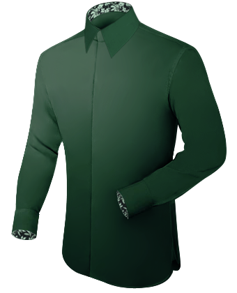 Mens Italian Double Cuff Shirts with French Collar 2 Button