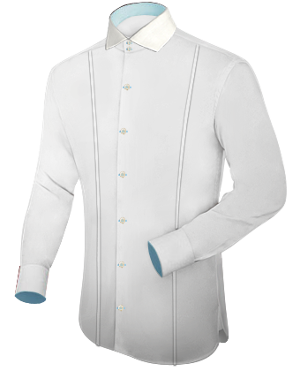 Mens Pink Shirts with Italian Collar 2 Button