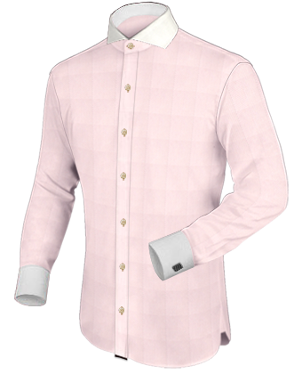 Mens Shirt Formal with Cut Away 1 Button