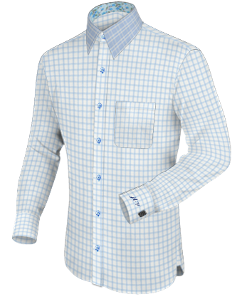 Mens Shirts 16.5 37 38 with French Collar 1 Button
