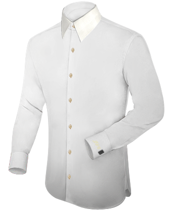 Mens Shirts Designer with French Collar 1 Button