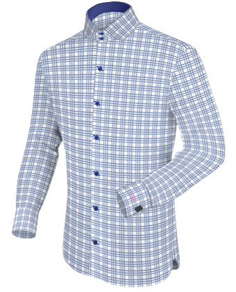 Mens Shirts Double Cuff with Italian Collar 2 Button