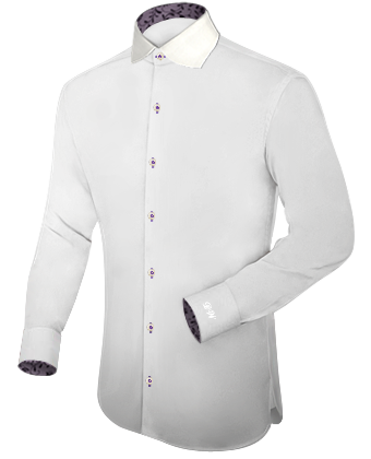 Mens Shirts Hong Kong with English Collar