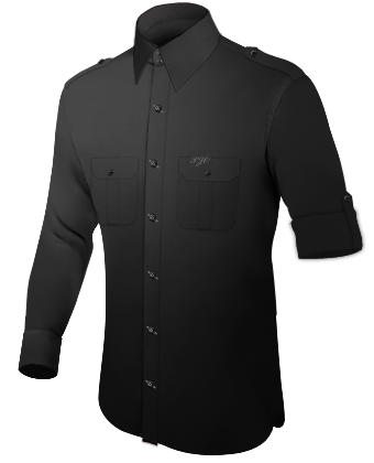 Mens Shirts On Line with French Collar 2 Button
