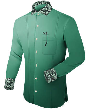 Mens Shirts Patterns with Italian Collar 2 Button