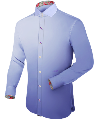 Mens Shirts Teal with Italian Collar 2 Button
