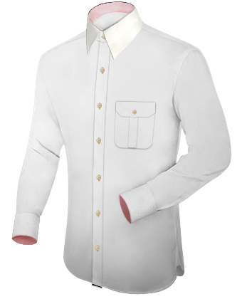 Mens Shirts Uk 20 Inches with French Collar 1 Button