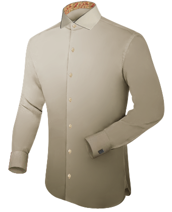 Mens Slim Fit Dress Shirts Cheap with Italian Collar 1 Button