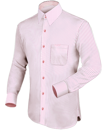 Mens Slim Fit Shirts 19 Inches with French Collar 2 Button