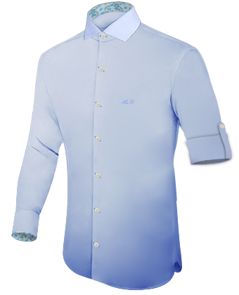 Mens Slimline Dress Shirts with Italian Collar 1 Button