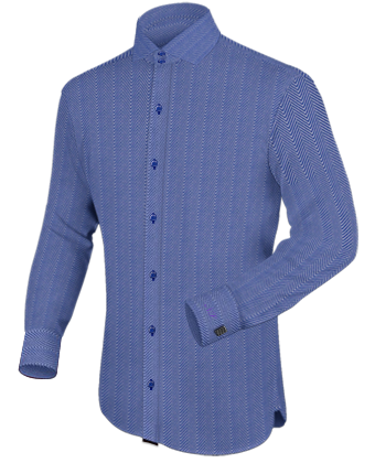 Mens Tall Slim Dress Shirt with Italian Collar 2 Button