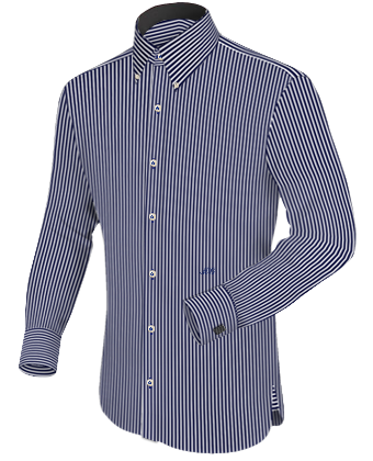 Mens Taylored Shirt Double Cuff with Button Down