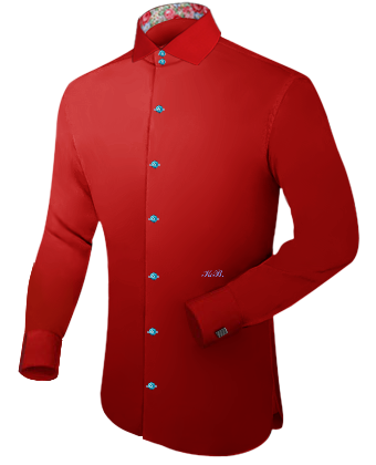 Mens Unusual Shirts with Italian Collar 2 Button