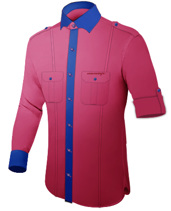 Mens White Dress Shirts with Batman Collar