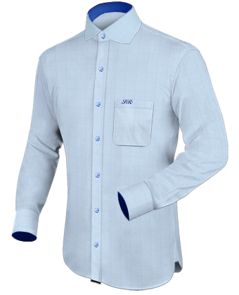 Mens White Fitted Premium Shirts with English Collar