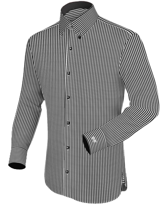 Mensilkshirt with Hidden Button