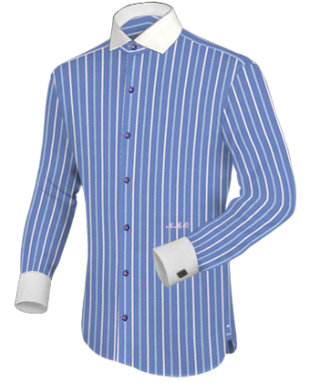 Multi Color Cufflink Shirts with Italian Collar 1 Button