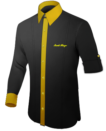 Narrow Spread Shirtv Collars White with French Collar 1 Button