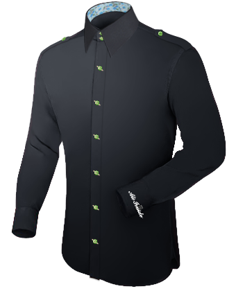 Office Shirts For Men with French Collar 2 Button