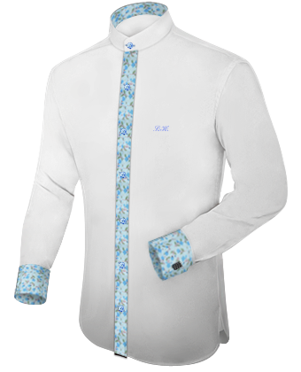 Orange Dress Shirts For Men with Band