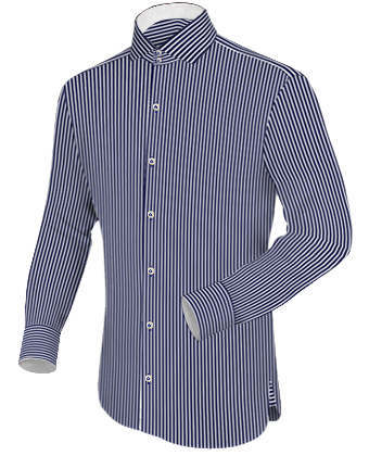 Pin Collar Shirts Round Collar with Italian Collar 2 Button