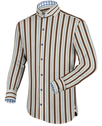 Pinstrip Dress Shirts with Cut Away 2 Button