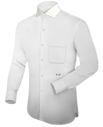 Pleated Dress Shirt Clearance with Italian Collar 1 Button