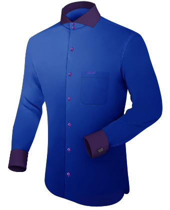 Plum Colour Shirts Sale with Cut Away 2 Button