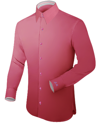 Pointed Collar Shirt with French Collar 2 Button