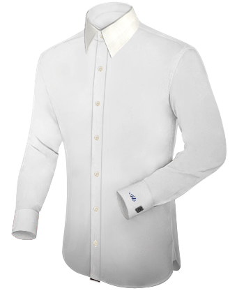 Premium Dress Shirts Men with French Collar 1 Button