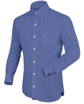 Printed Mens Shirts with French Collar 2 Button