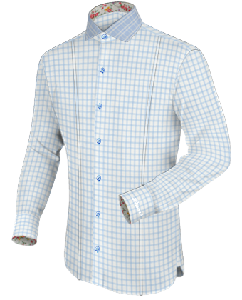 Pure Cotton Mens Evening Shirt with Italian Collar 1 Button