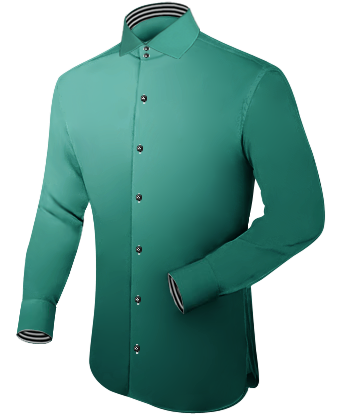 Sage Green Mens Shirts with Italian Collar 2 Button