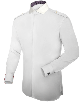 Shirt Sleeve Cufflinks with Italian Collar 2 Button