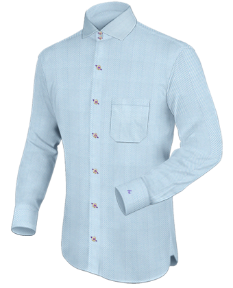 Shirts For Men Uk with Italian Collar 2 Button