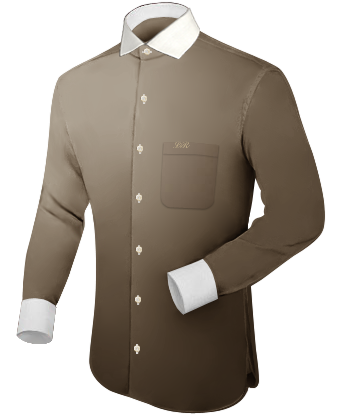 Shirts For Muscular Men with Italian Collar 1 Button